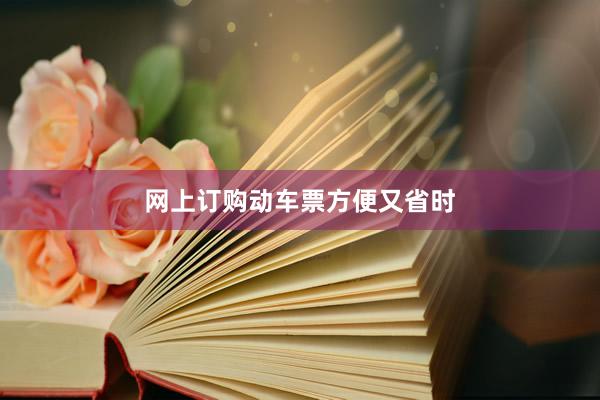 网上订购动车票方便又省时